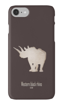 iphone cases skins wallets tough snap Samsung galaxy -western black rhinoceros-cool extinct critically endangered animals-Africa subspecies savanna poaching hunting horn recently extinct 21st century-Diceros bicornis longipes Africa savanna Cameroon IUCN red list