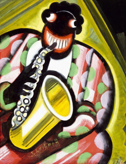 Scheiber Hugo Black jazz saxophonist II